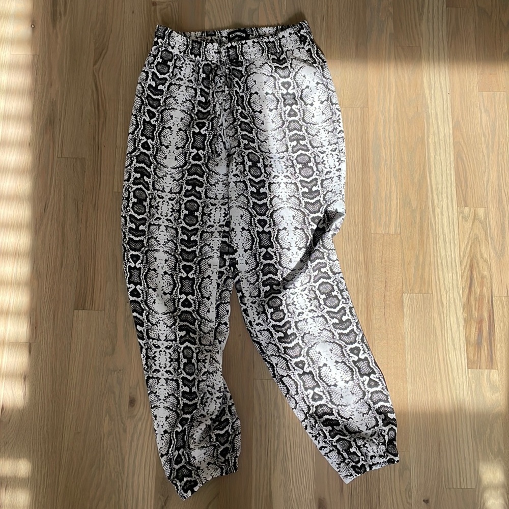 Snake skin joggers